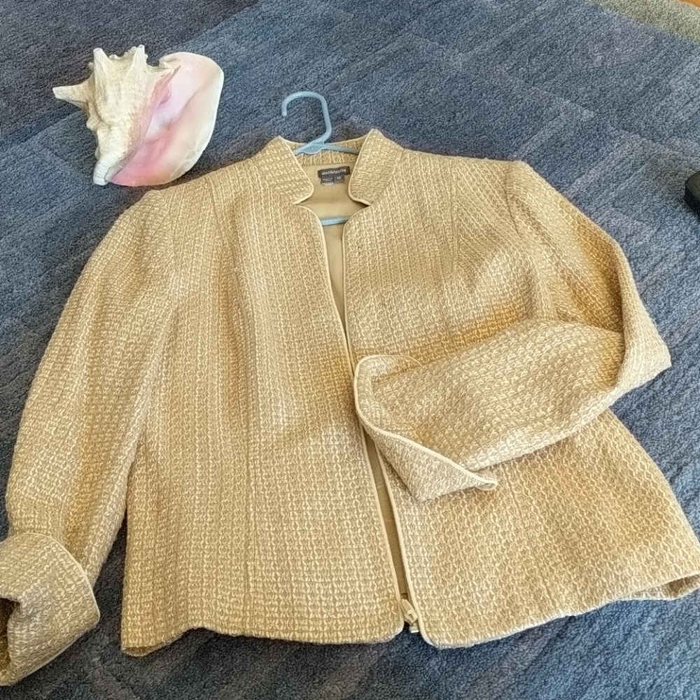 Anthracite gold/white patterned blazer